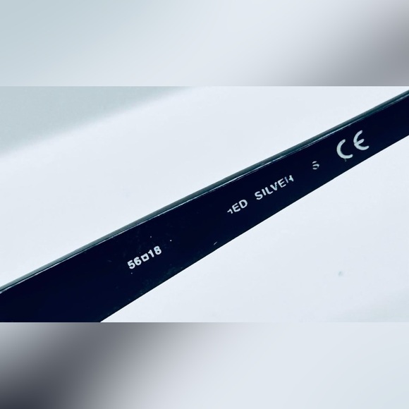 Black Gunmetal Oval Sunglasses Frames Only - Picture 7 of 8